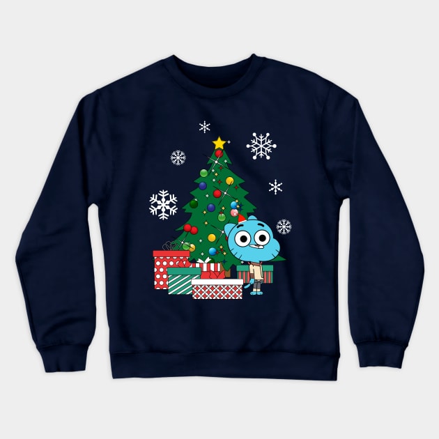 Gumball Watterson Around The Christmas Tree The Amazing World Crewneck Sweatshirt by Nova5
